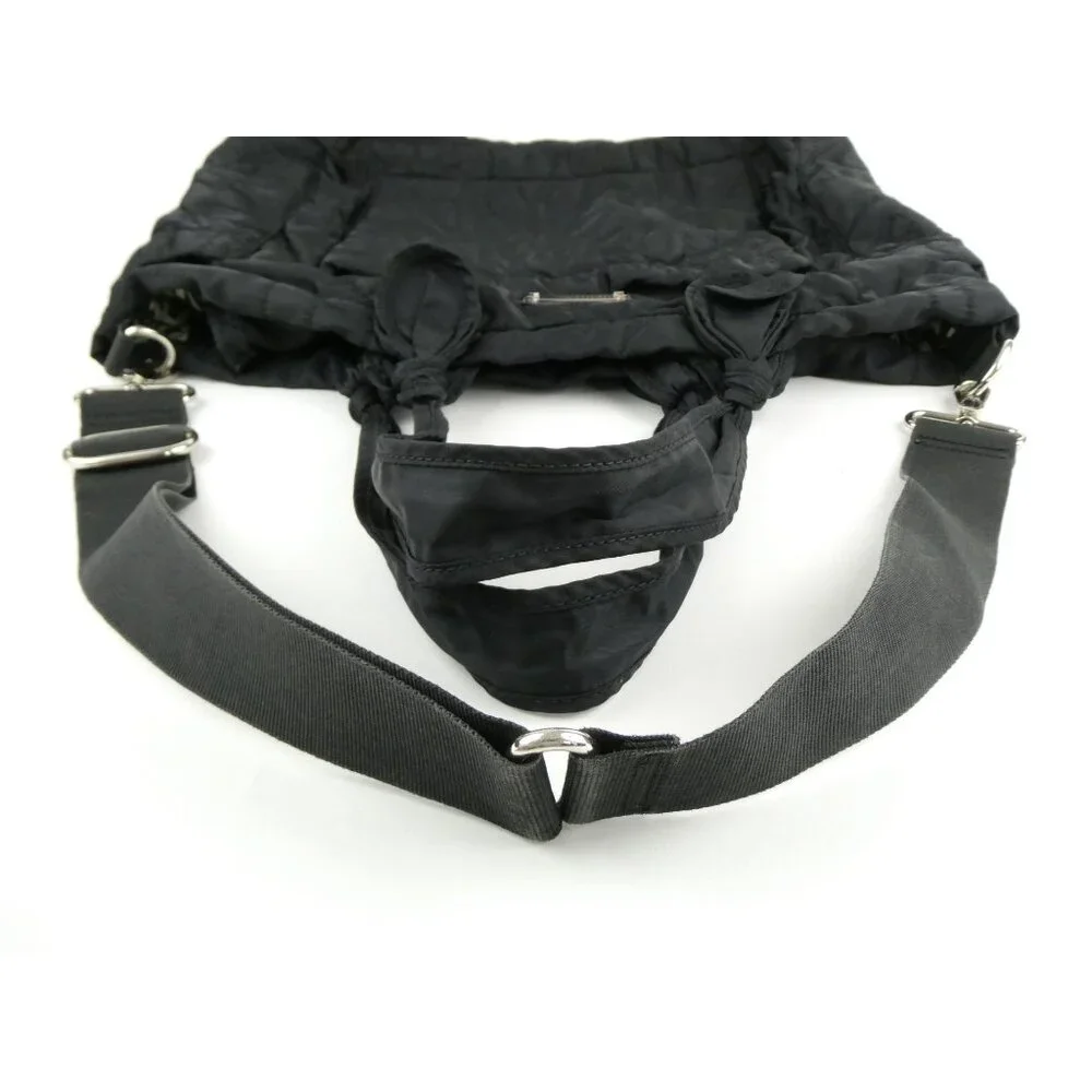 Marc By Marc Jacobs Black Quilted Nylon‎ Tote Bag With Adjustable Strap